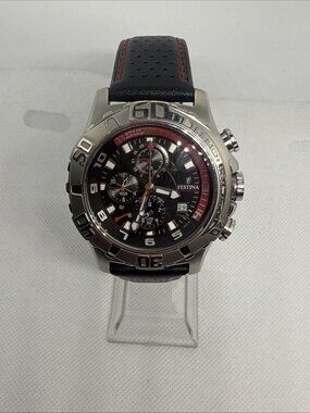 Festina Tour de France F16183 Men's 43mm SS Chrono Tachymeter Watch WR100M